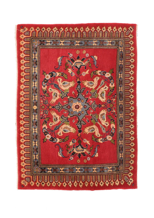 Semi Antique Red Kashan  Area Rug