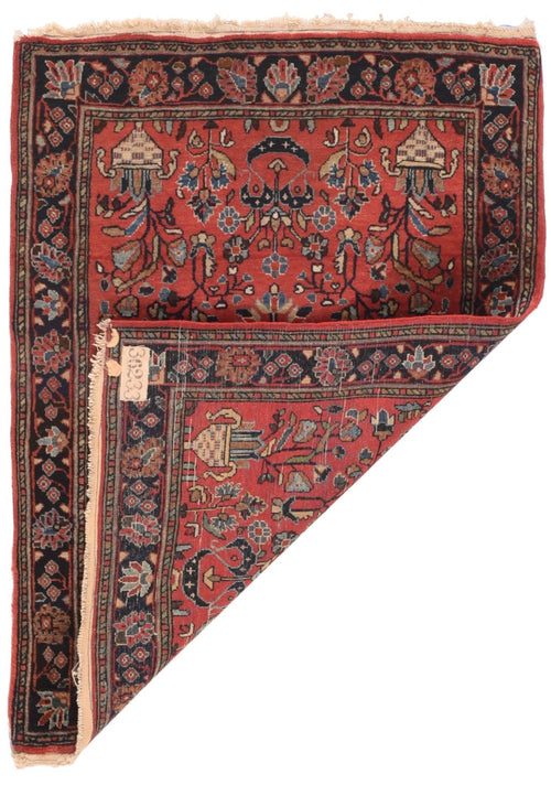 Antique Mohajeran Sarouk Mat Size Rug