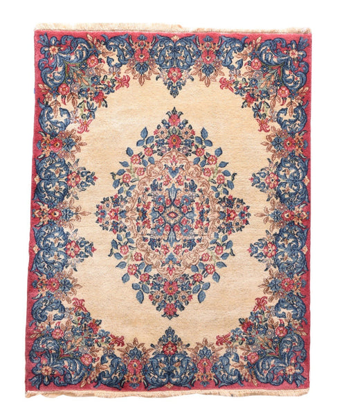 Semi-Antique Persian Kerman, Size 4'0" X 5'1"