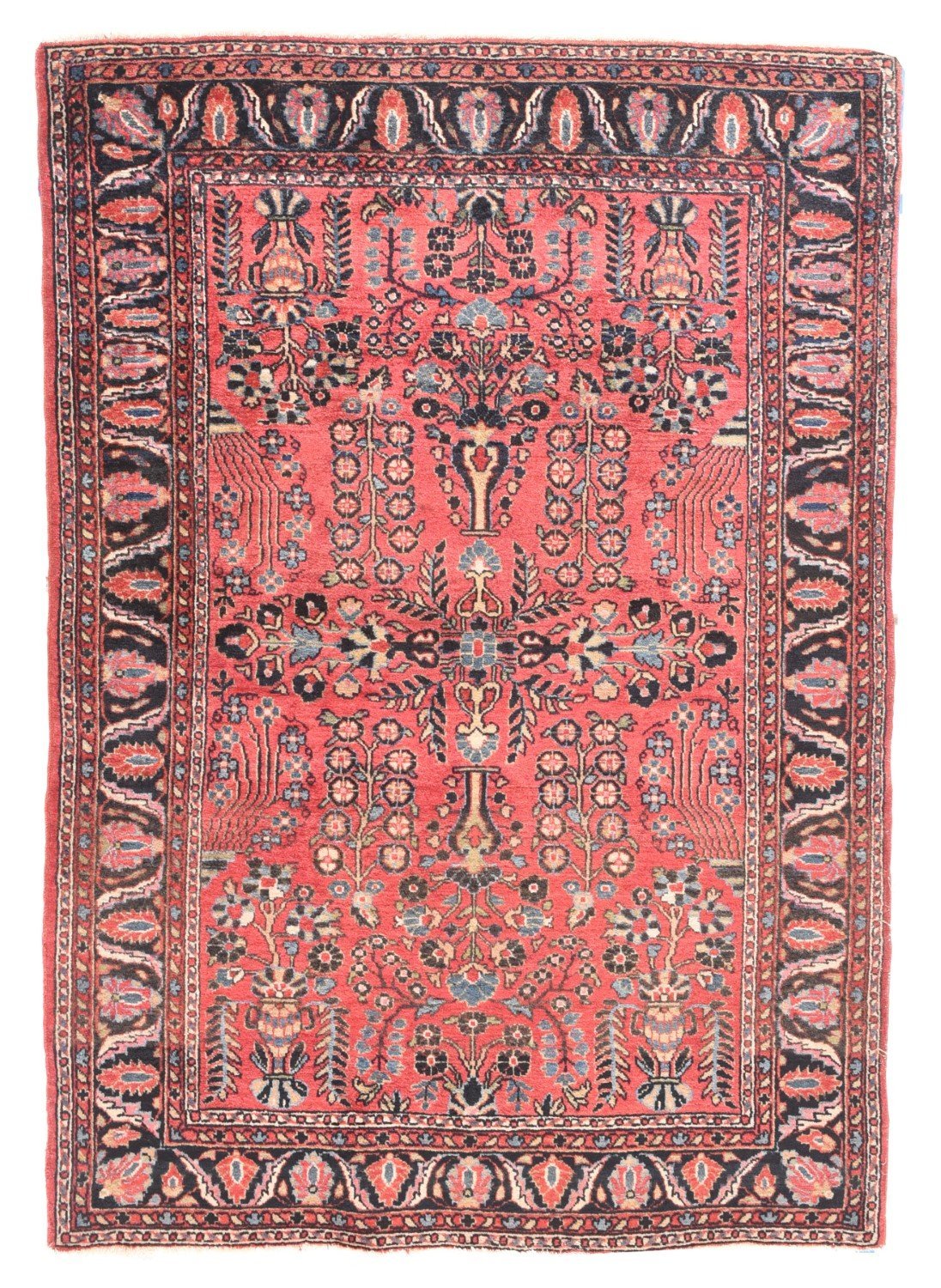 Antique Persian Sarouk, Size 3'5" X 4'11"