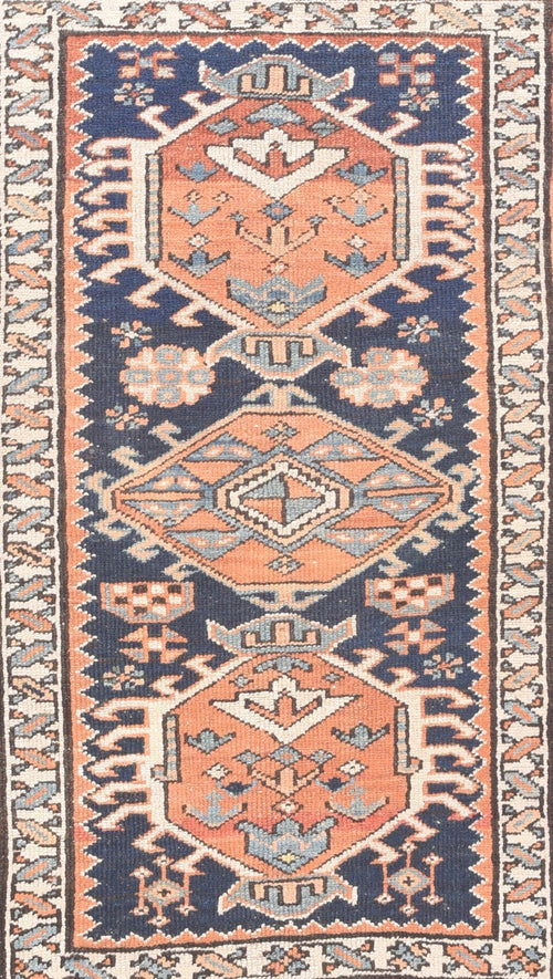 Antique Persian Heriz/Karajeh, Size 3'4" X 4'3"