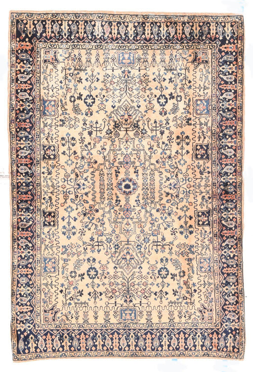 Antique Persian Sarouk, Size 3'5" X 5'0"