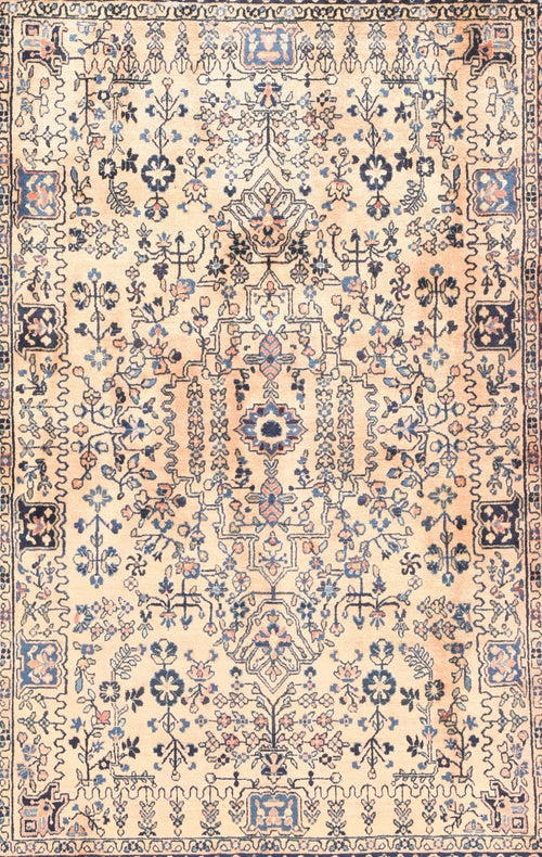 Antique Persian Sarouk, Size 3'5" X 5'0"