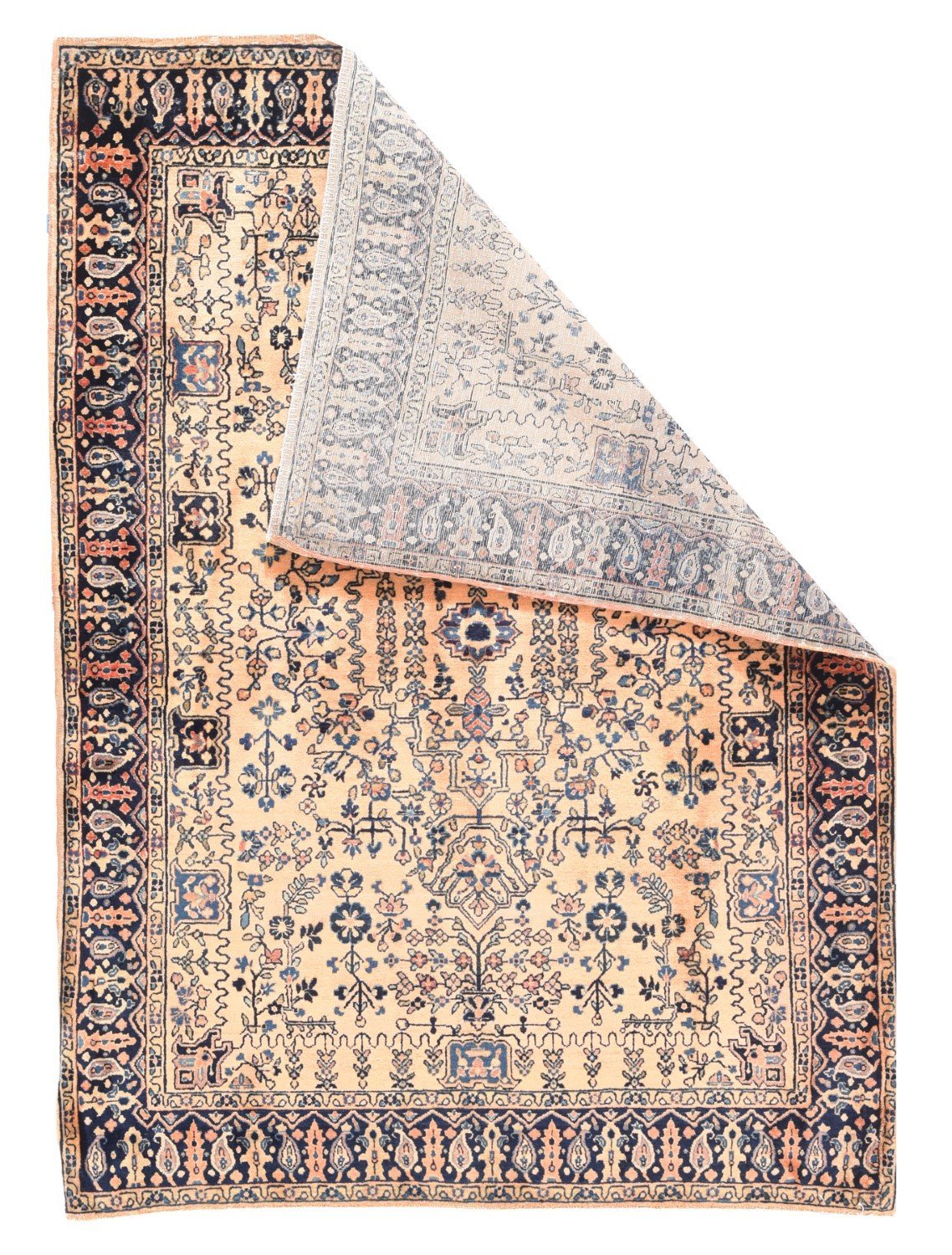 Antique Persian Sarouk, Size 3'5" X 5'0"