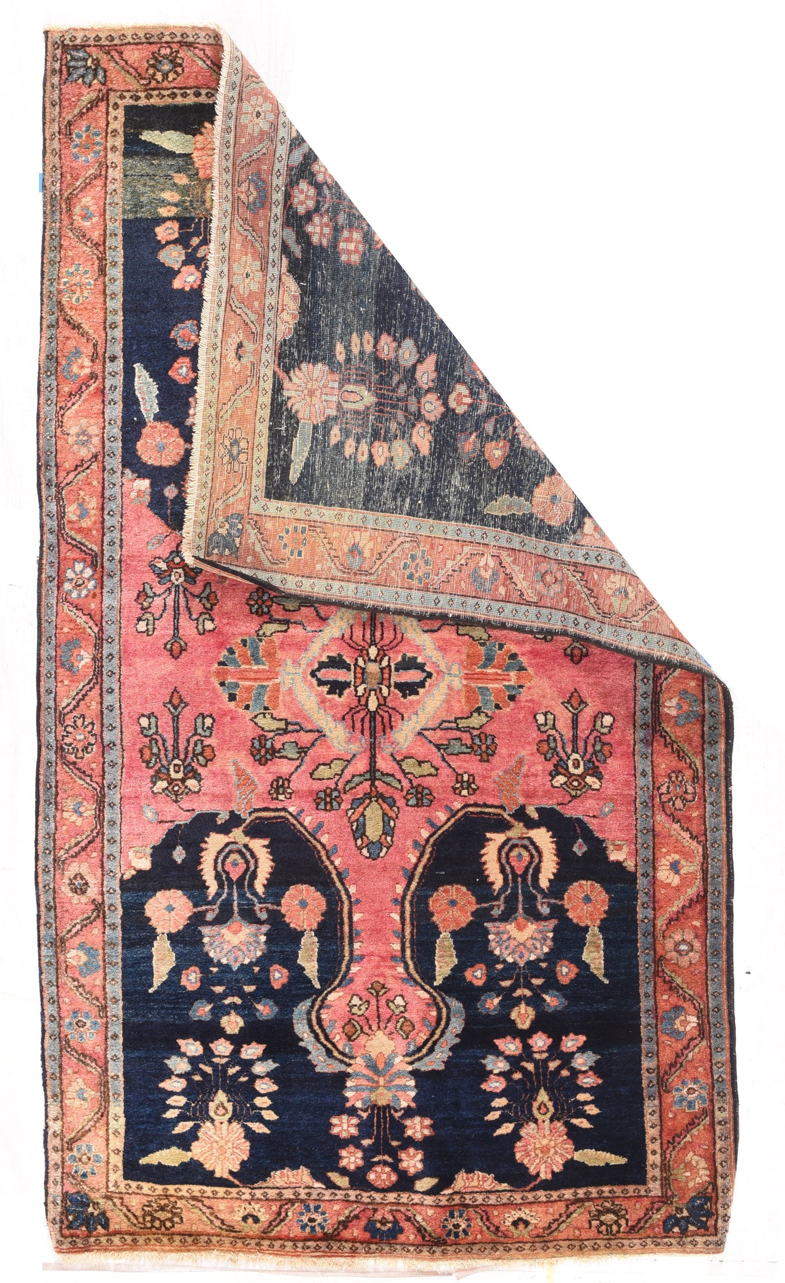 Antique Fine Persian Mohajeran Sarouk Area Rug