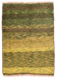 Semi Antique Light Green Persian Gabbeh Area Rug