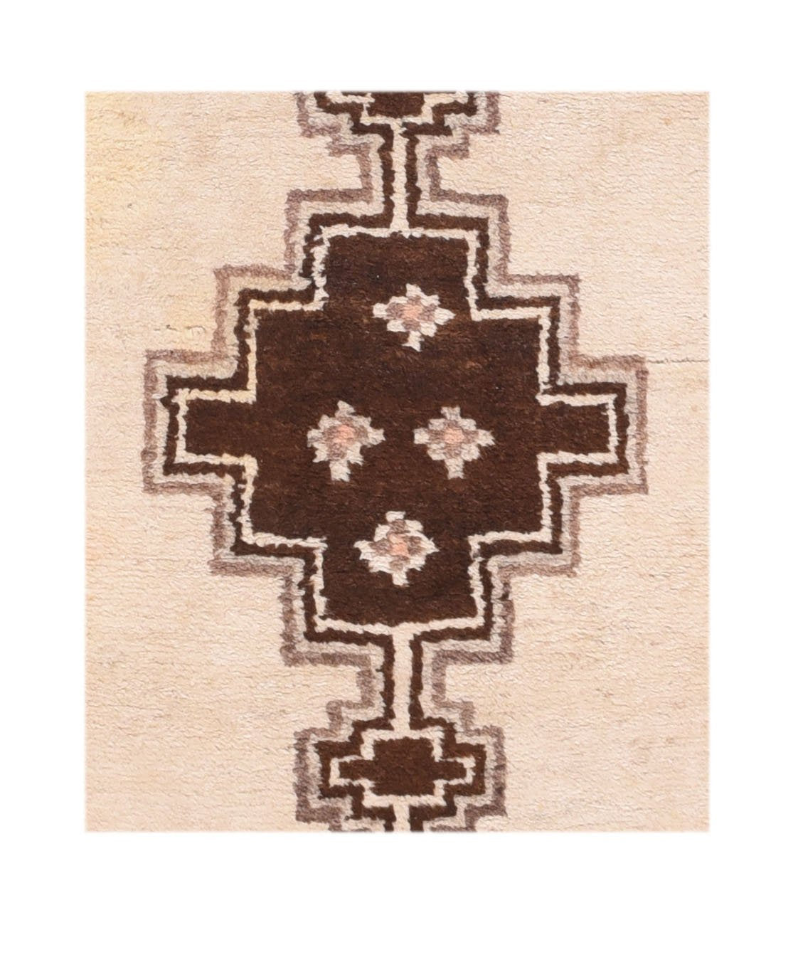 Semi White Fine Persian Tribal Gabbeh Area Rug