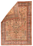 Antique Persian Kashan Area Rug