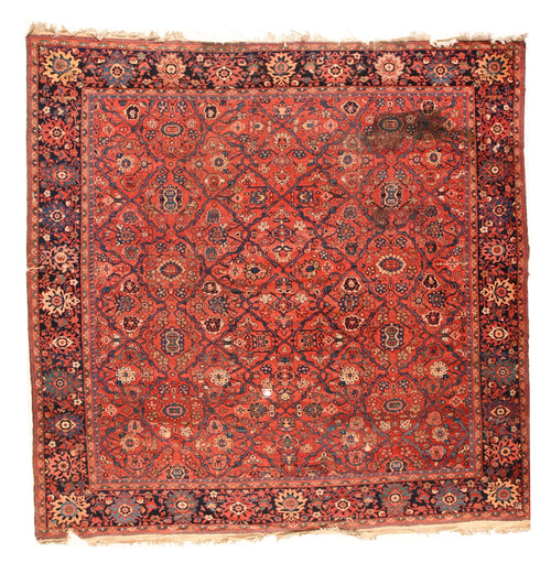 Antique Rust Mahal Soltanabad Area Rug