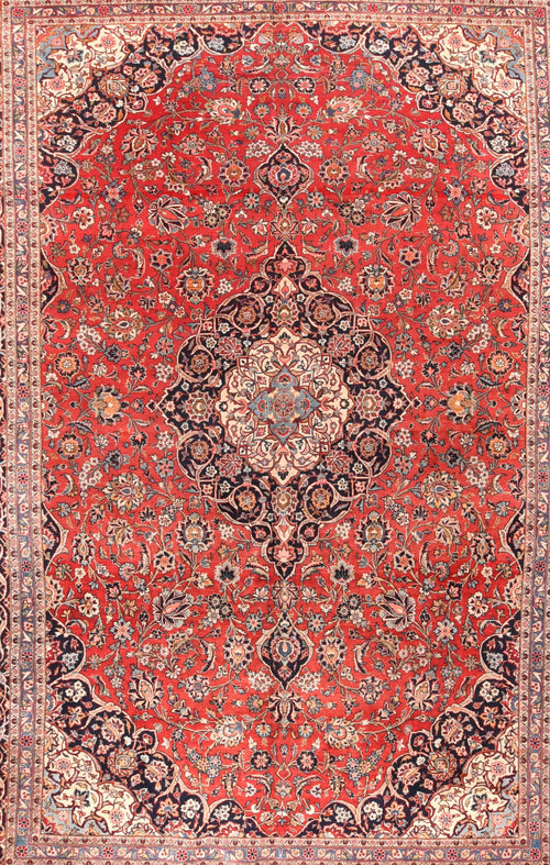 Very Fine Semi Antique Persian Kashan Rug
