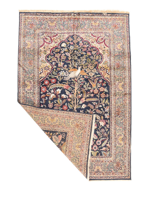 Hand Knotted Persian Tabriz Wool & Silk