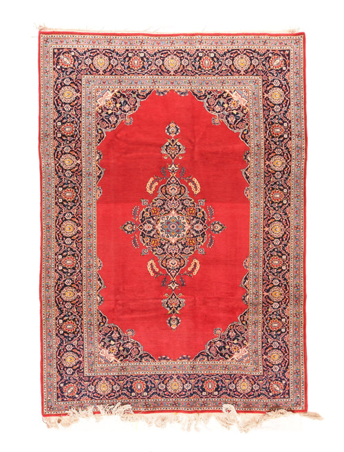 Semi Antique Fine Persian Kashan Area Rug