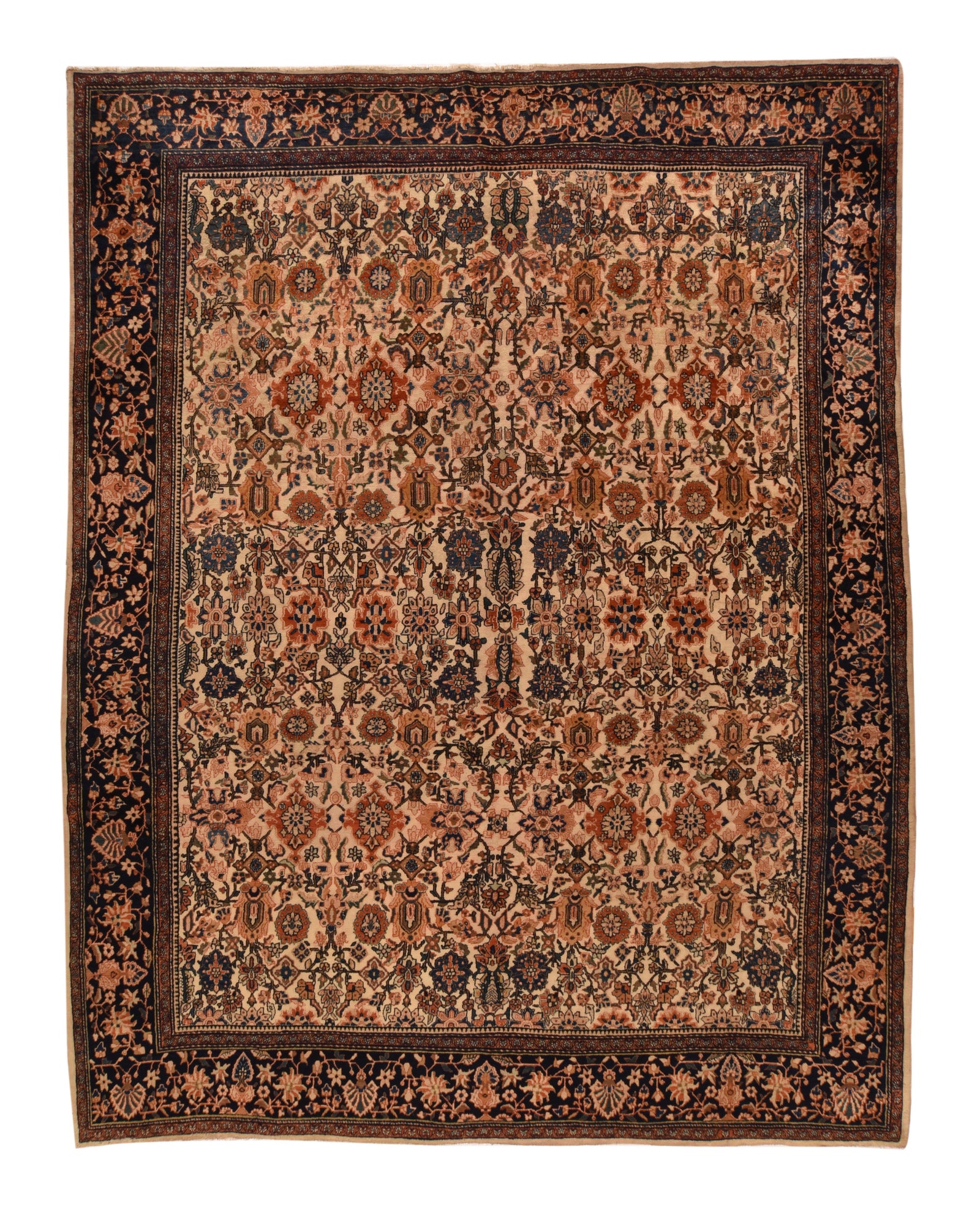 Hand Knotted Persian Farahan Sarouk Wool