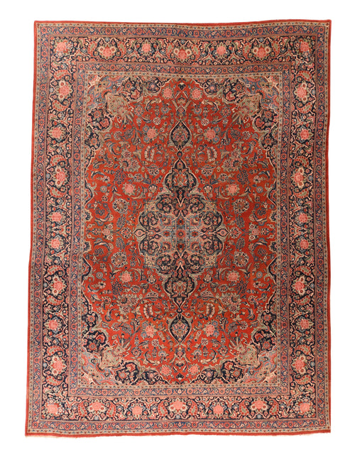 Antique Fine Persian Mohajeran Sarouk Area Rug