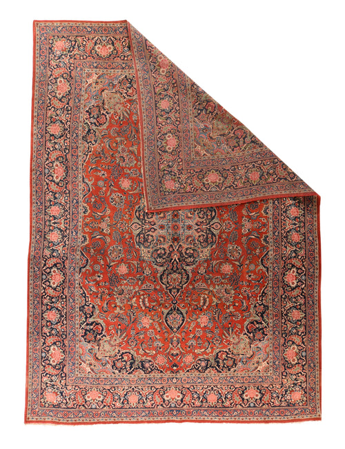 Antique Persian Mohajeran Sarouk Area Rug