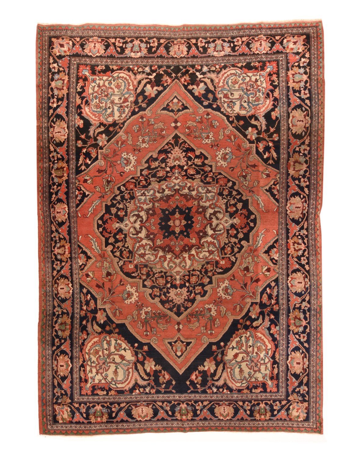 Fine Antique Persian Farahan Sarouk, Size 8'5" X 11'10"