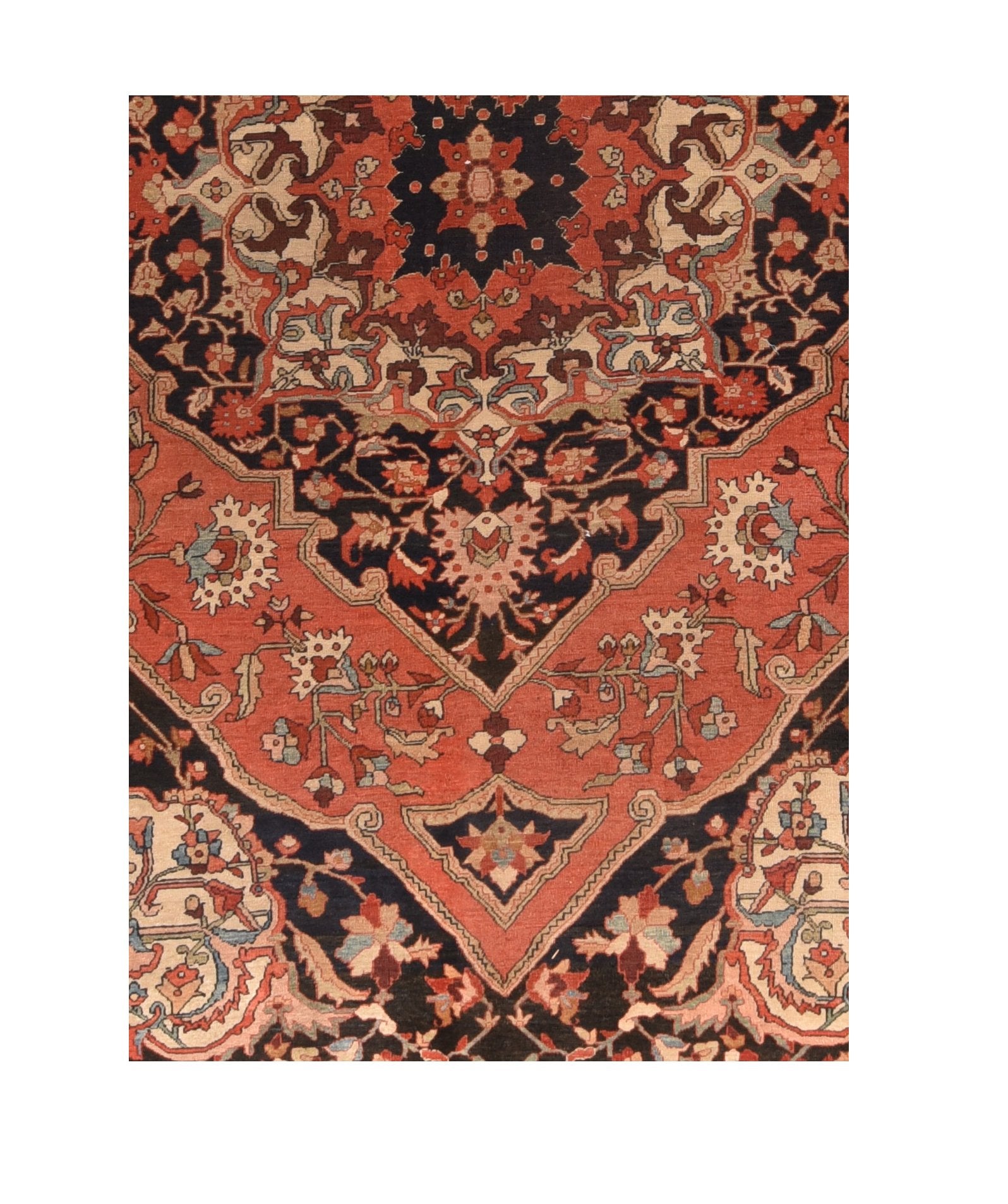 Hand Knotted Persian Farahan Sarouk Wool