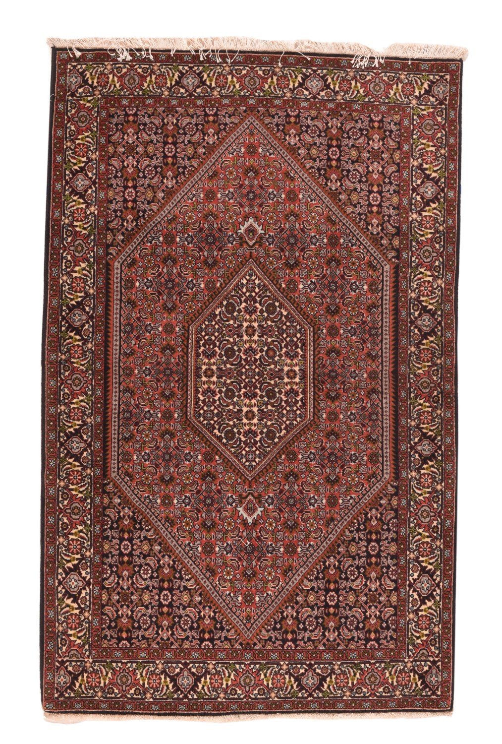 Semi-Antique Persian Bidjar, Size 3'8" X 6'2"