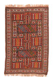 Semi Antique Persian Kurdish Area Rug