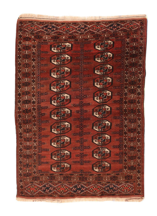 Semi-Antique Persian Bokhara, Size 4'5" X 6'5"