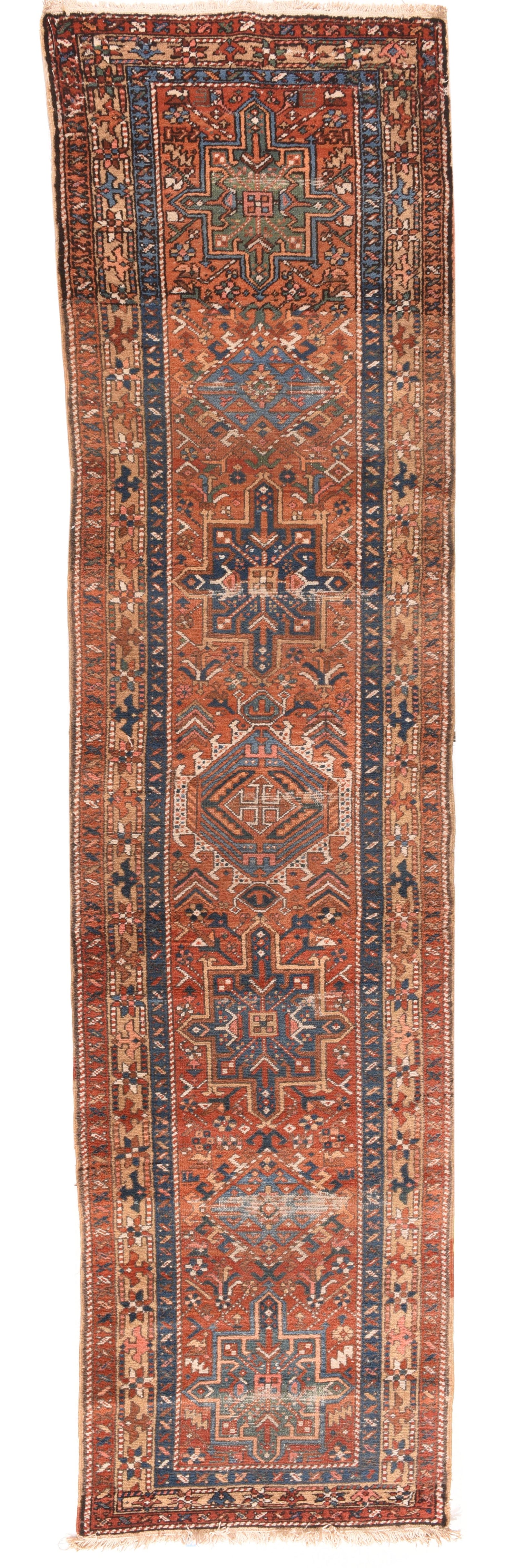 Fine Antique Persian Heriz Runner  . 