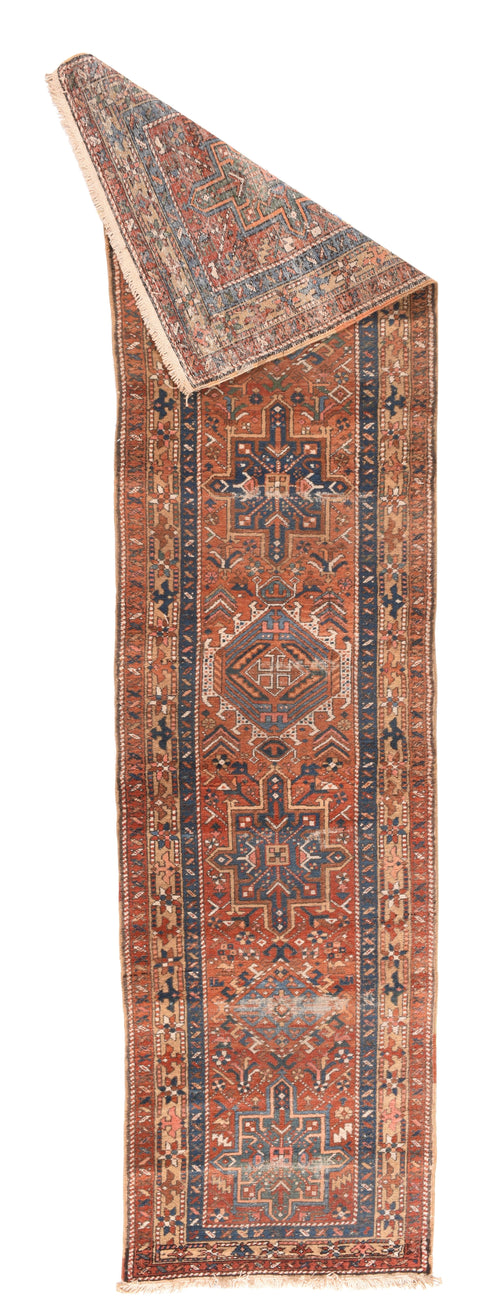 Fine Antique Persian Heriz Runner  .