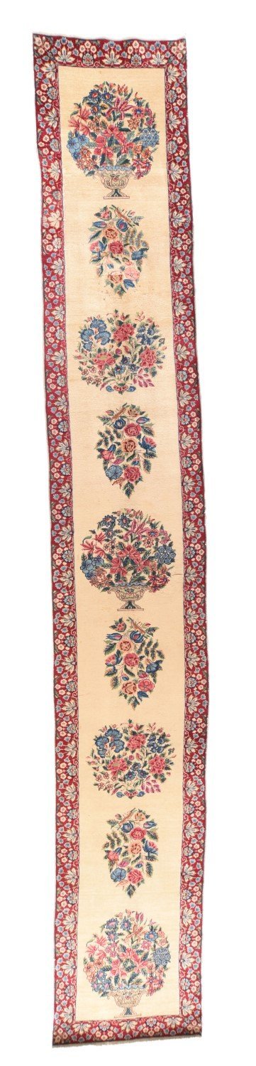 Fine Antique Persian Kerman, Size 2'5" X 16'2"