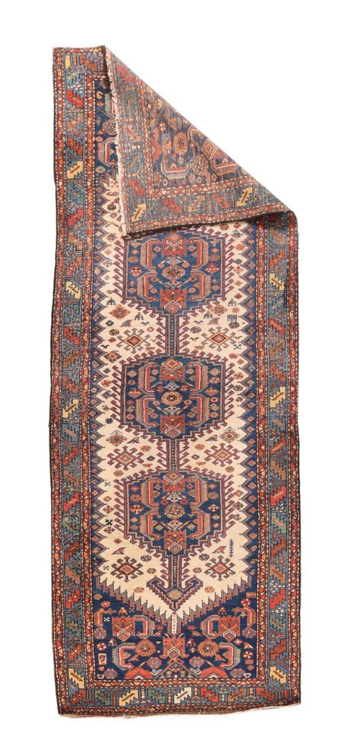 Fine Semi-Antique Persian Heriz, Size 3'10" X 12'2"