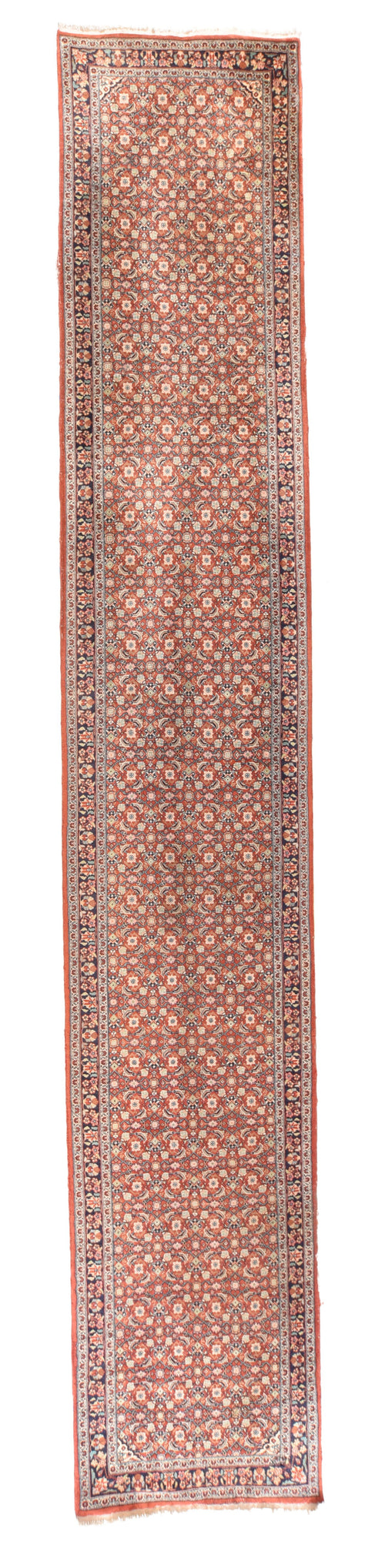 Antique Rust Fine Persian Tabrizs Area Rug