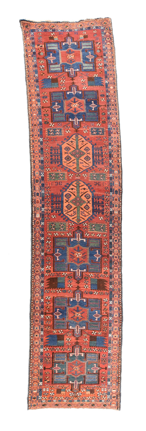 Semi Antique Fine Persian Heriz Area Rug