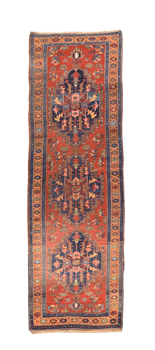 Semi Antique Fine Persian Heriz Area Rug
