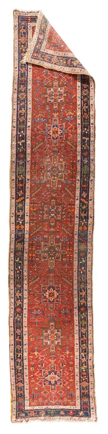 Fine Antique Persian Heriz, Size 2'7" X 14'0"