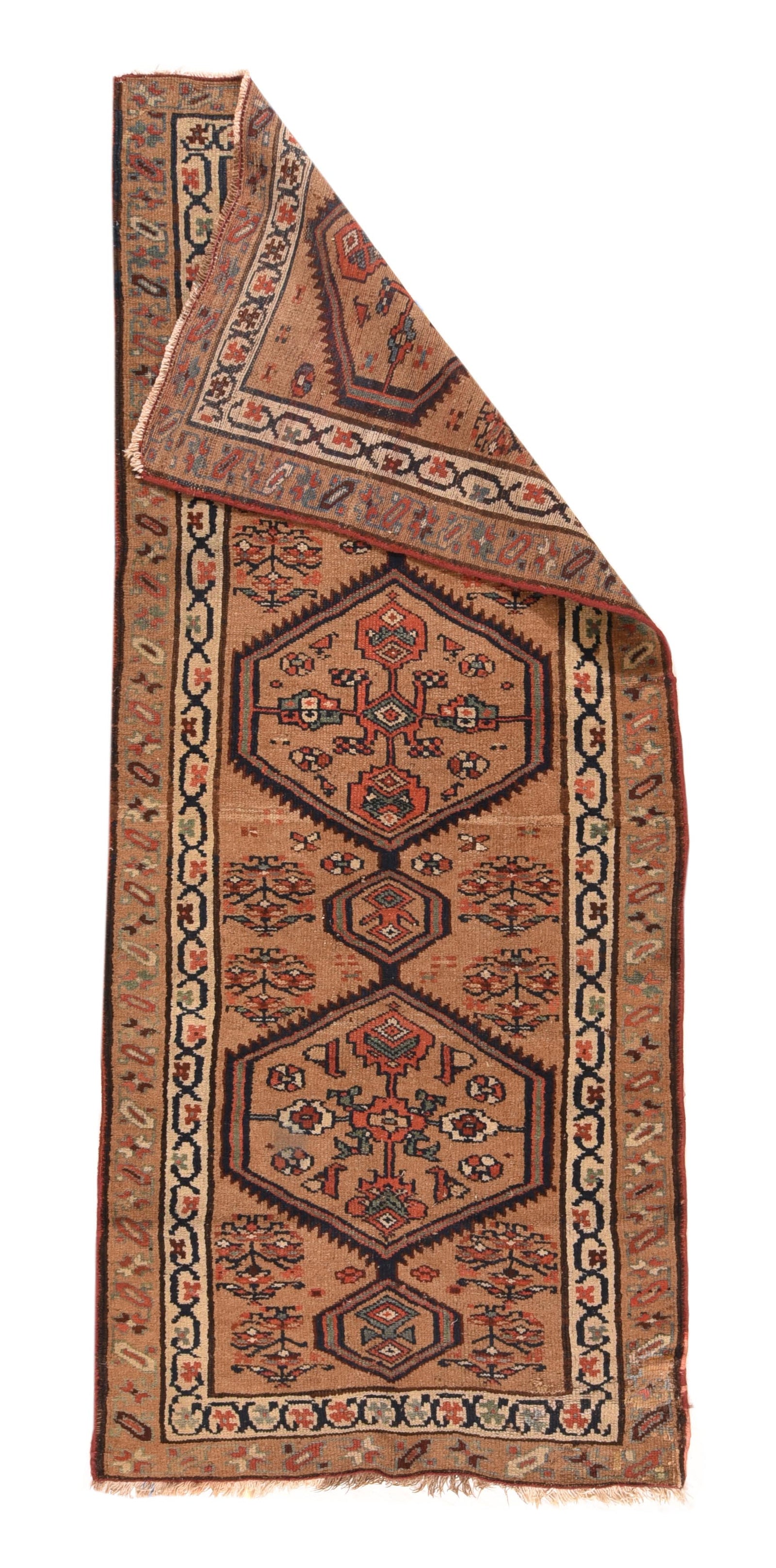 Fine Antique Persian Sarab    Camel Hair Short Runner