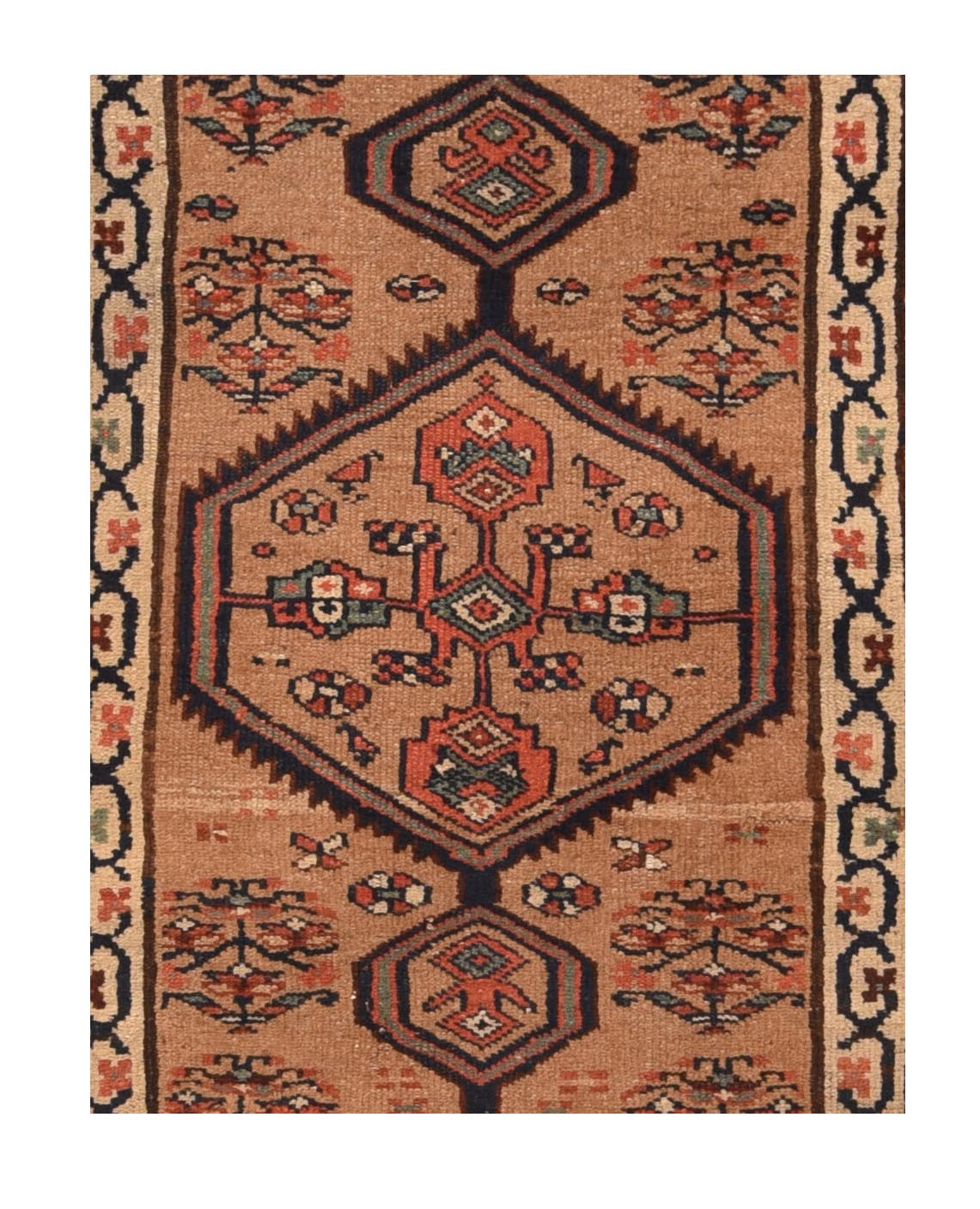 Fine Antique Persian Sarab    Camel Hair Short Runner