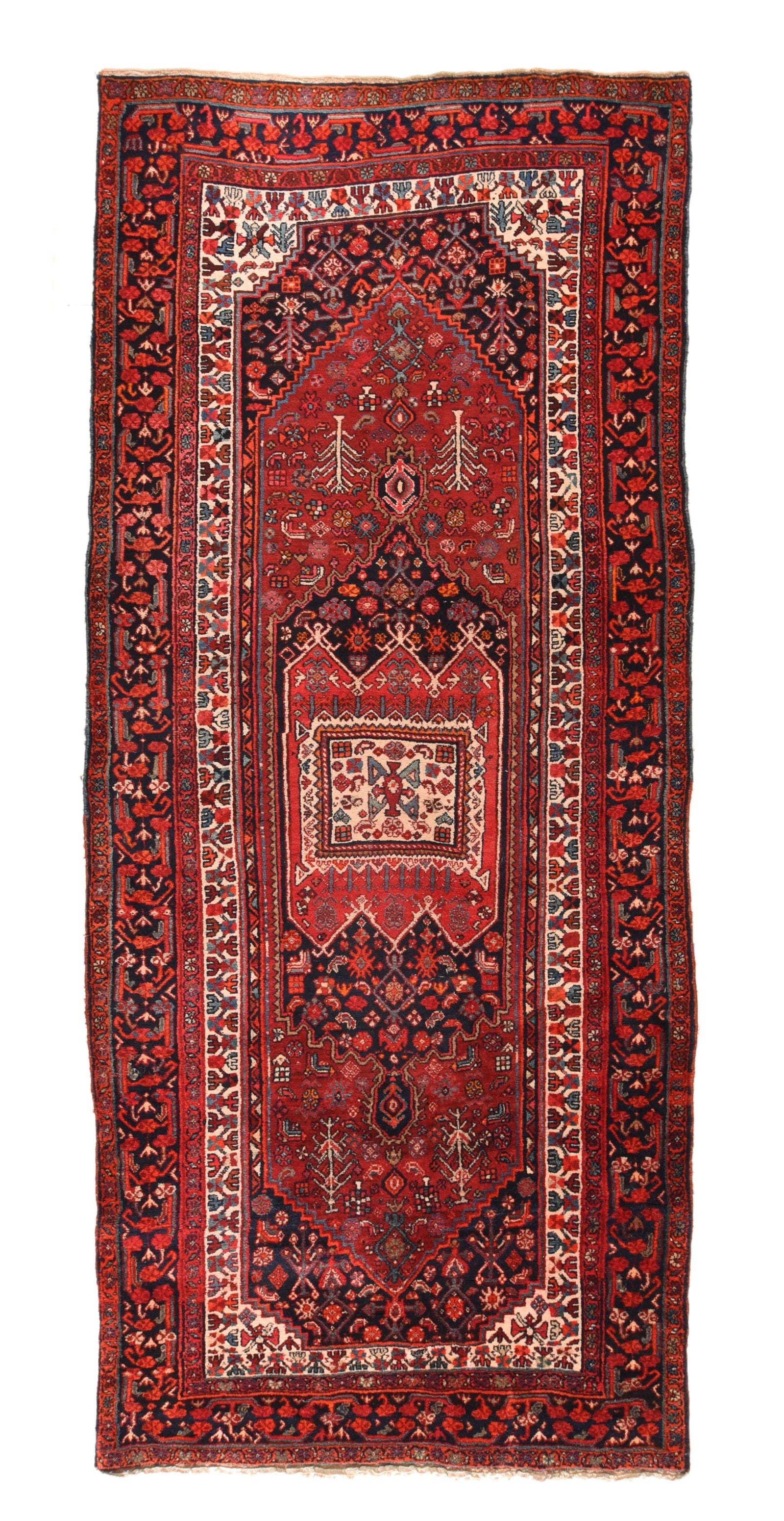 Fine Antique Persian Heriz Long Rug.