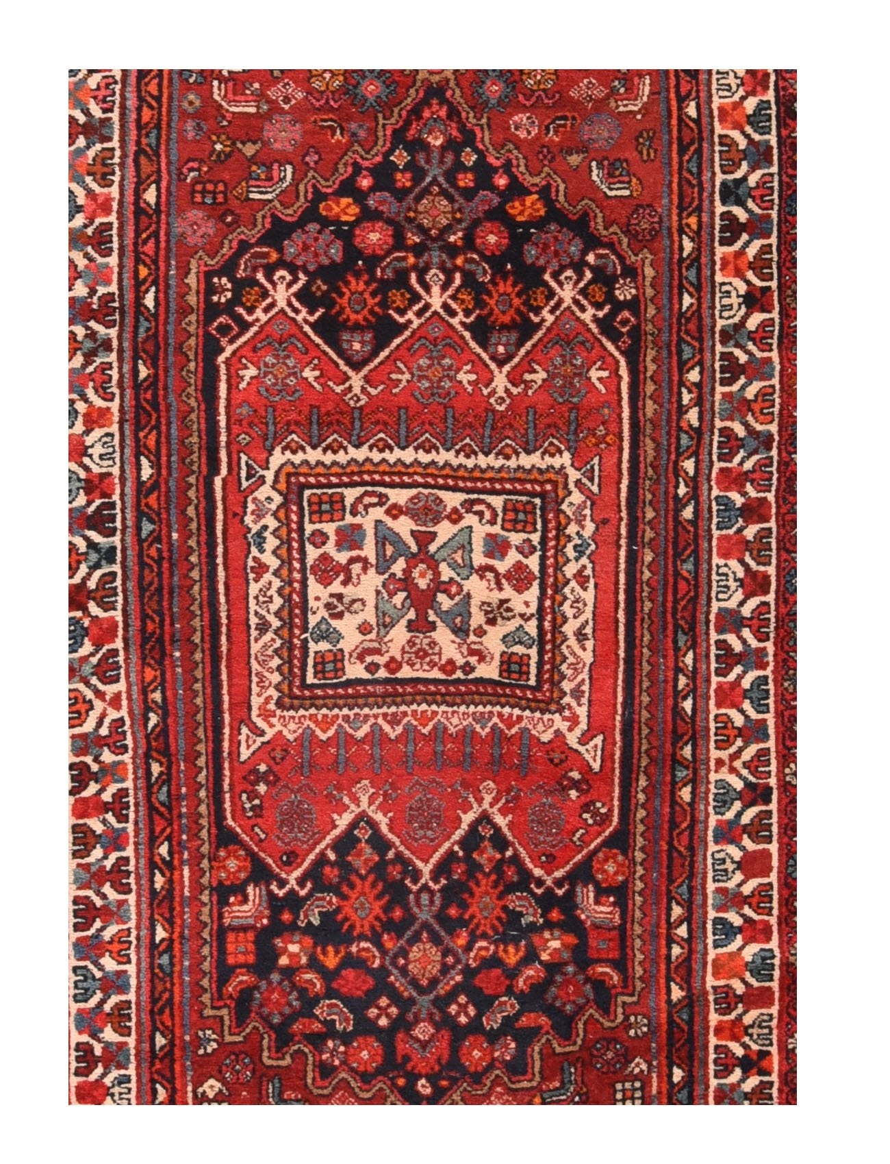 Fine Antique Persian Heriz Long Rug.