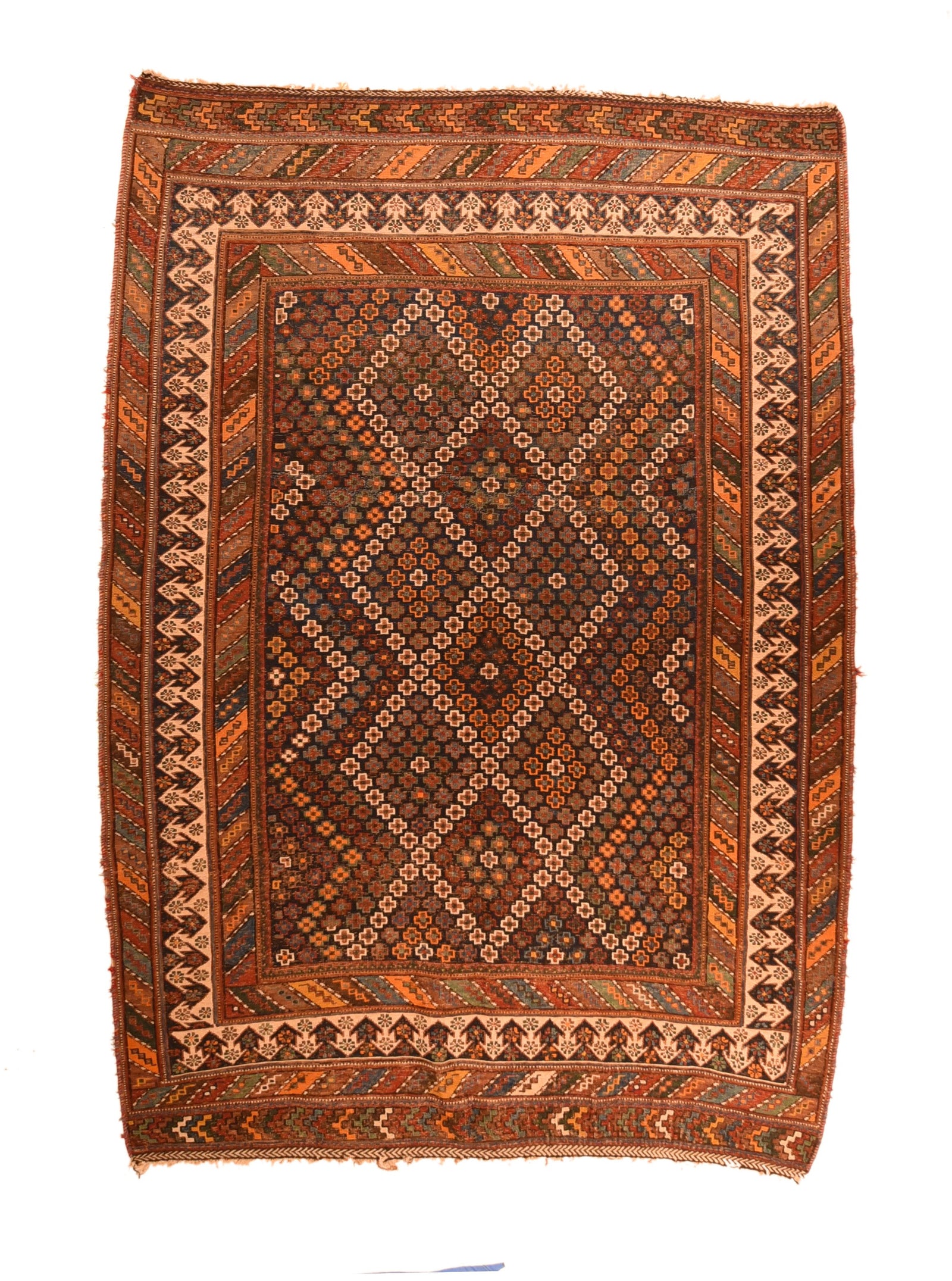 Antique Persian Tribal Soumak Flat Weave