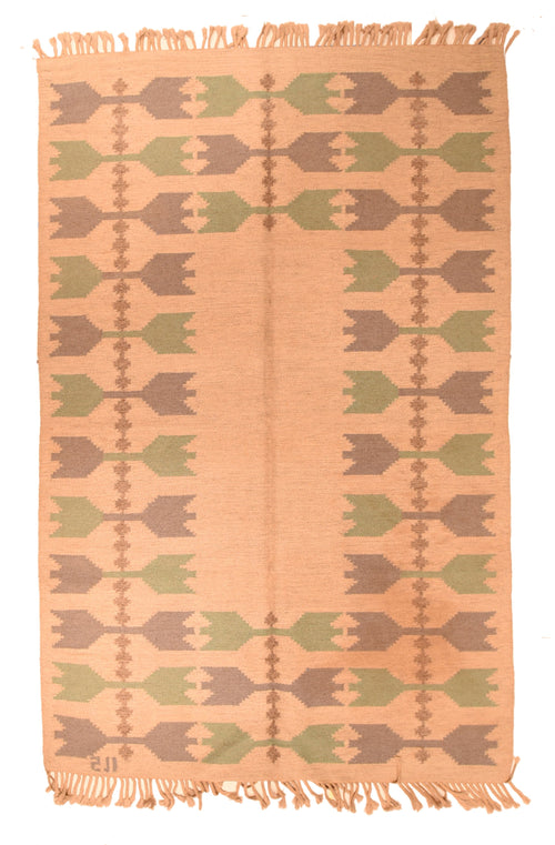 Fine Vintage Swedish Kilim Flat Weave Rug