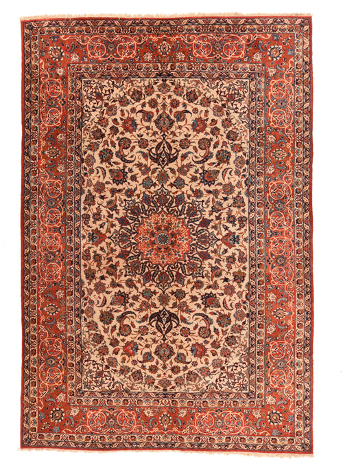 Hand Knotted Persian Isfahan Wool