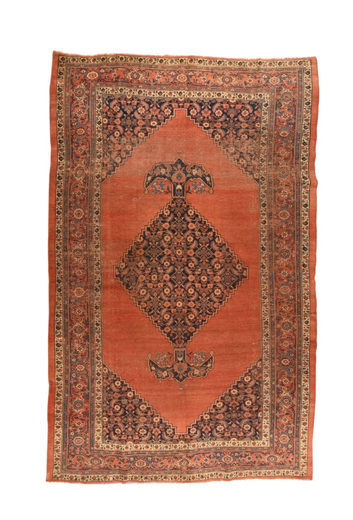 Fine Antique Persian Bijar Rug Wool Foundation. 