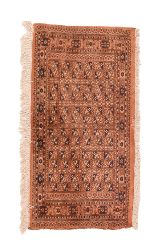 Semi Antique Rust Afghan Area Rug