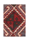 Semi Red Afghan Long Saddle Bag Area Rug