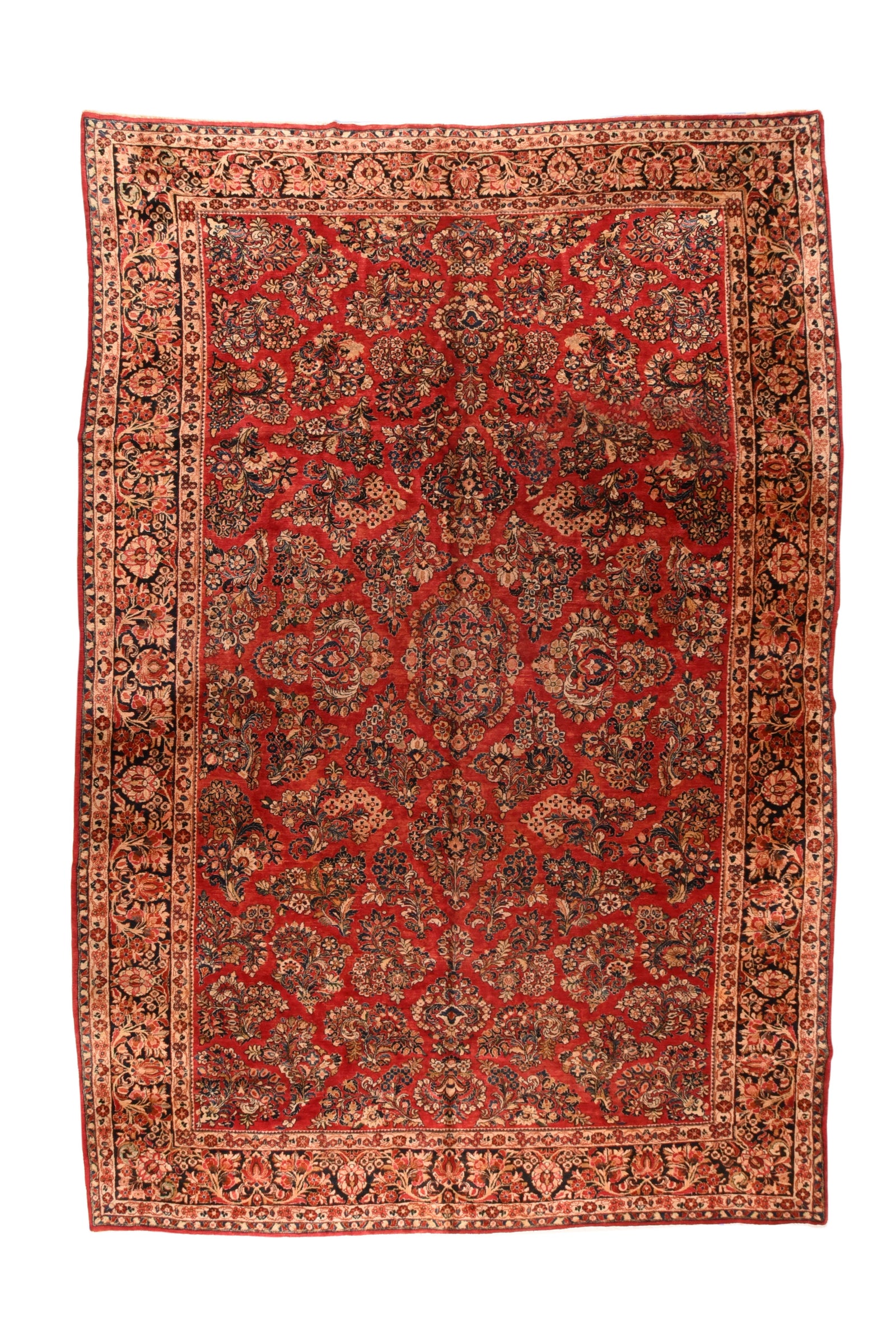 Antique Red Sarouk Persian Area Rug