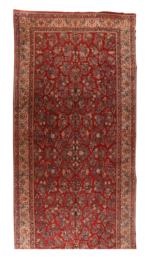 Antique Red Sarouk Persian Area Rug