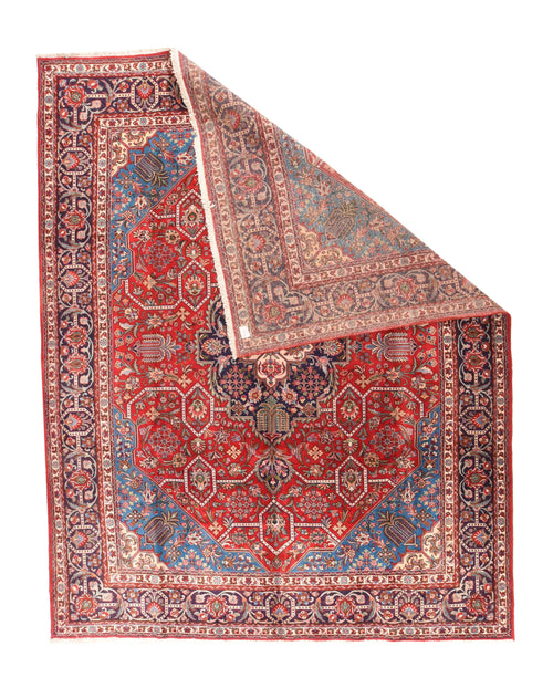 Vintage Red Tabriz Persian Area Rug