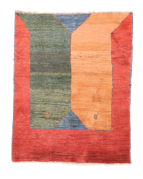 Vintage Red Gabbeh Persian Area Rug