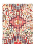 Vintage Senneh Kilim Persain Area Rug