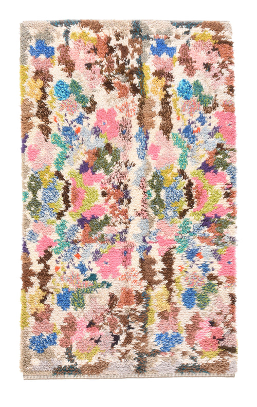 Vintage Pink Swedish Shag/Carpet Area Rug