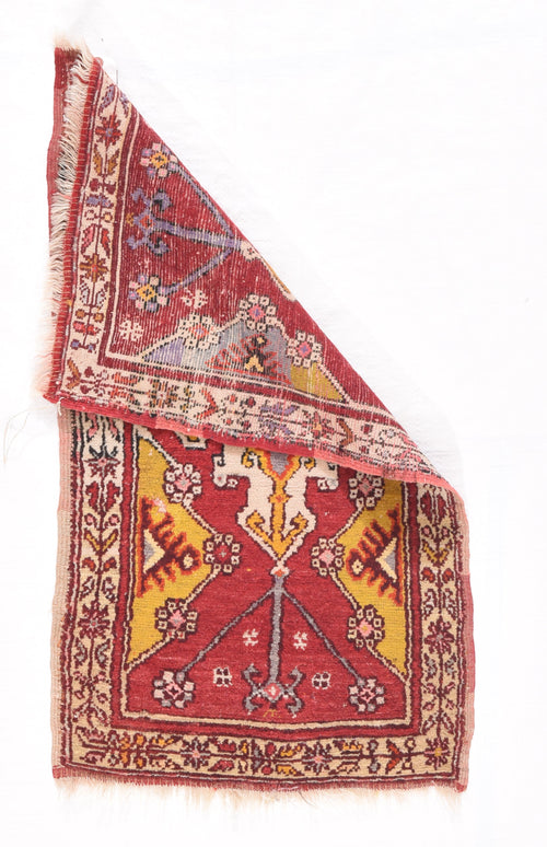 Antique Red Anatolian Turkish Area Rug