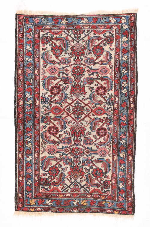 Semi Antique Red Red Hamedan Persian Area Rug